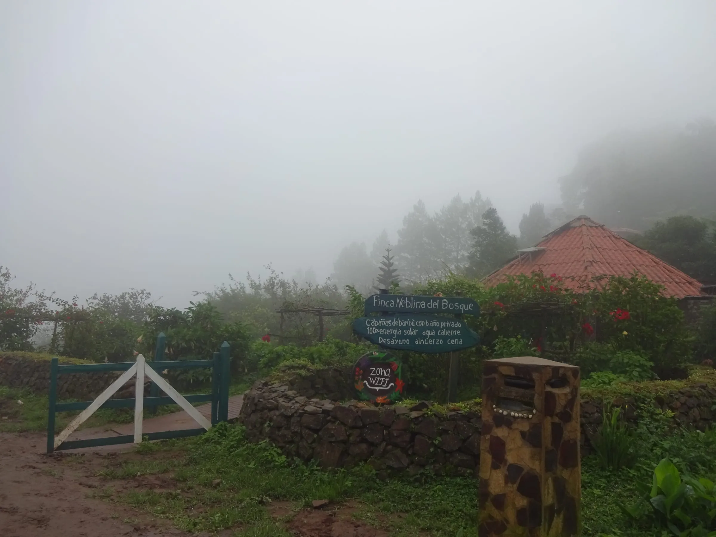 Mist over the forested hills around Estelí